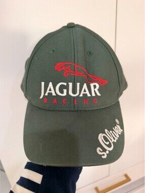 Jaguar Racing Cap Hat Men Strap-back Green Twill T-13
